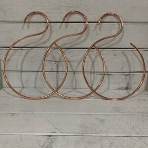 Elegant Rose Gold Pink Large S Hooks - closet hanger for scarfs, ties and hats